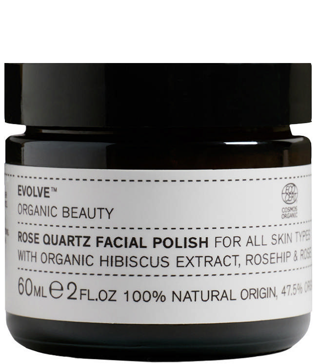 Evolve Organic Beauty Rose Quartz Facial Polish, 60 ml.