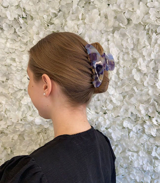 JA-NI Hair Accessories - Hair Clamps Nikoline, The Purple & White