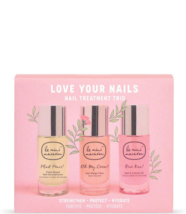 Le Mini Macaron Treatment Trio Love Your Nails, 3x 10 ml.