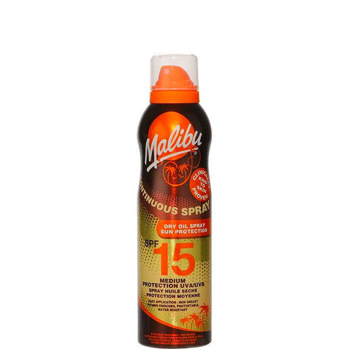 Malibu Continuous Dry Oil Spray SPF15, 175 ml.