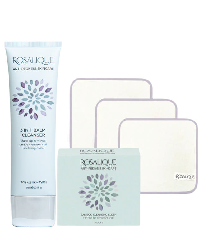 Rosalique Balm Cleanser inkl. 3 stk. Bamboo Cleansing Cloth, 100 ml.