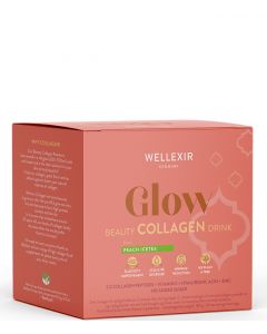 Wellexir Glow Beauty Collagen Drink Peach Ice Tea, 30 x 6 g.